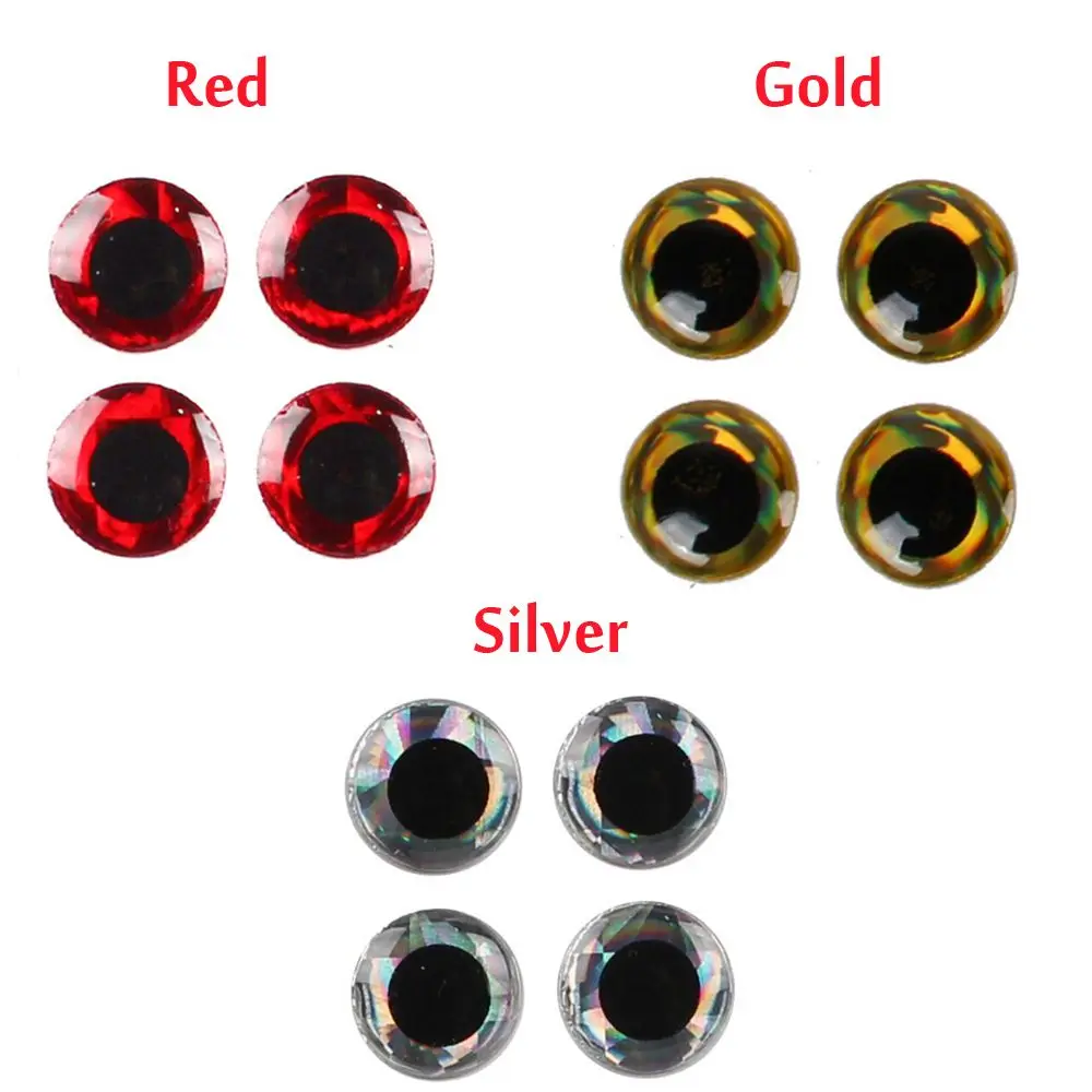 Mixed Size 3//4//5//6mm Fishing Lure Eyes for Fly Tying Jigs Craft Do Ii