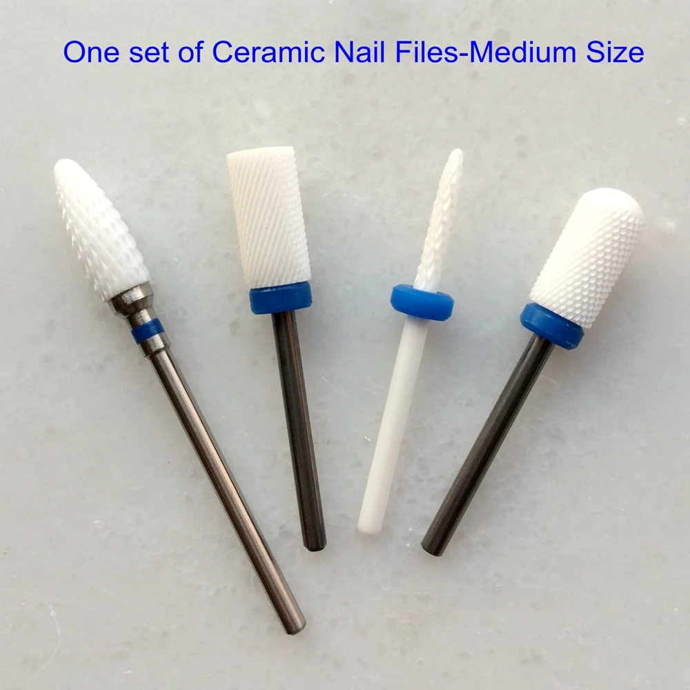 2017 new One set of Professional Ceramic Nail Tools Bits or Buffers set
