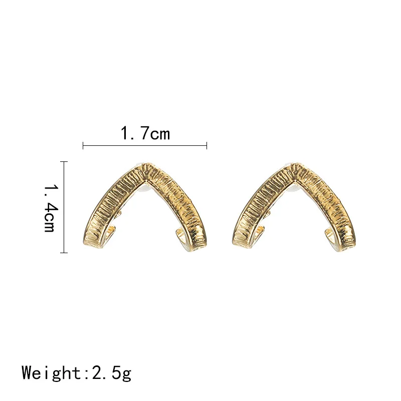 Simple Boho Alloy Metal Stud Earrings for Women Geometric Gold Color Fashion Jewelry Earrings Female Ear Party Best Gift Earring (7)