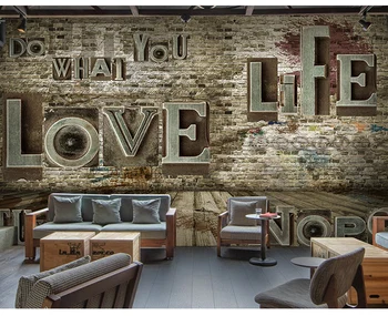 

Custom Print 5d Papel Murals 3d Bricks Wallpaper Murals 3D Photo Mural Wall paper for cafe coffee Sofa Background 3d Wall Murlas