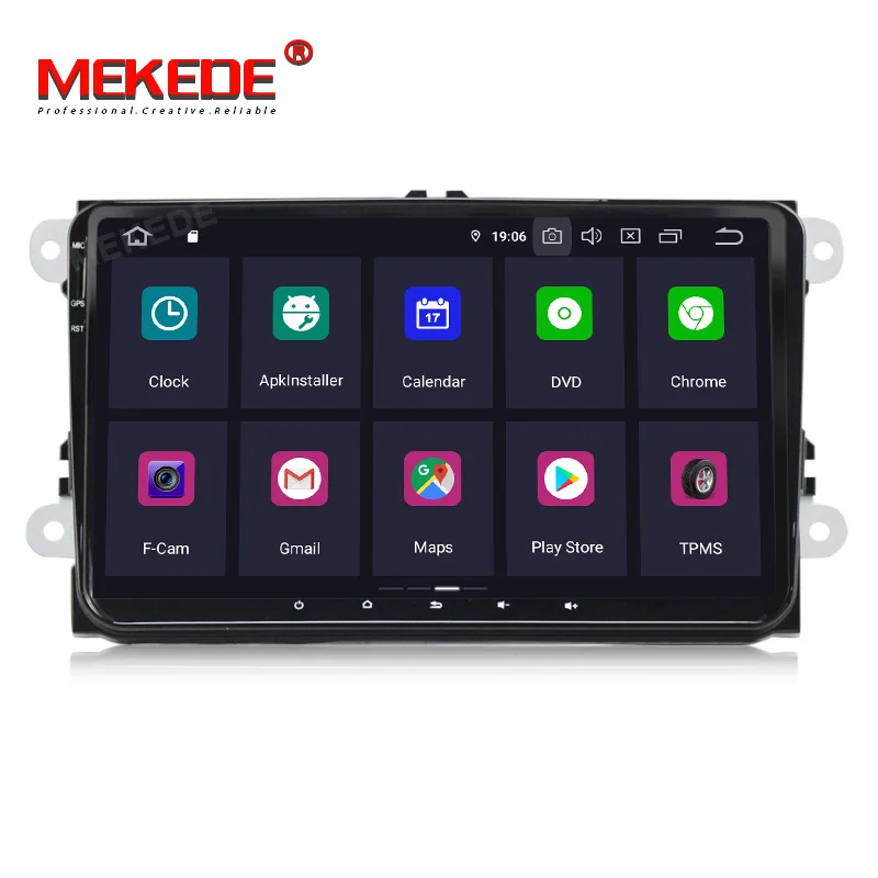Автомобильный мультимедийный плеер Mekede PX30 DSP + IPS android 9 0 навигация GPS DVD для