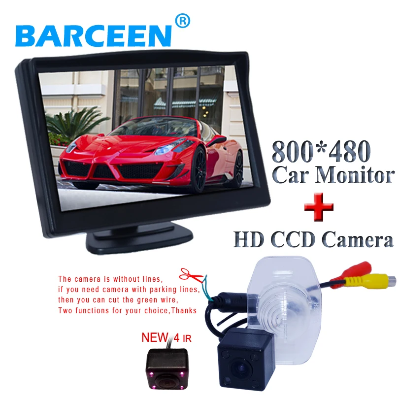 

Original car rearview camera bring night vision and ir light+car monitor high resolution 5" fit for Toyota Corolla for BYD G3