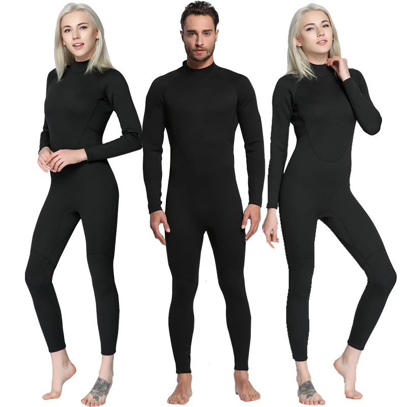 

2mm Wetsuits for Men woman Neoprene Long Sleeve Full Diving Wetsuits all black