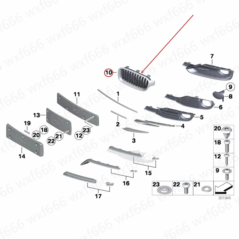 Передняя сетка Гальванизированная черная сетка подходит для F30 328b mw335 передний декоративный бампер решетка Передняя Заборная решетка