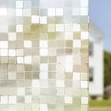 45 см x 200 см/roll 3D хлопок Цвет нет клейкие цепляться утолщенной пятнистости Стекло декоративные безопасности Стикеры раздвижные двери и окна