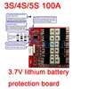 Panneau de Protection BMS pour batterie au Lithium, PCB, polymère, 3S 4s 5s 100A w/Balance 3.7V 18650 ► Photo 2/6