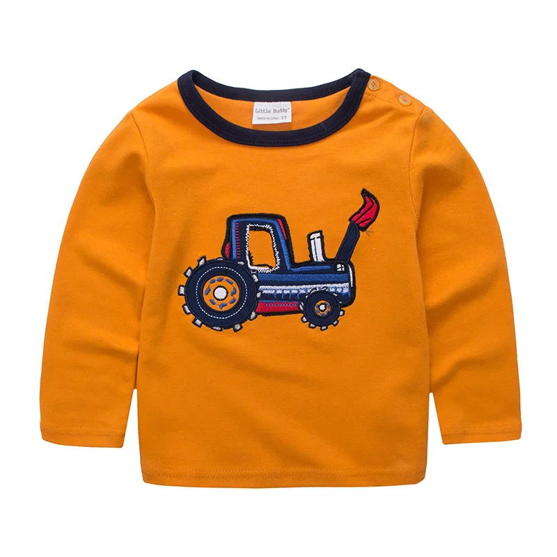 Г. Футболка для мальчиков детская одежда топы с длинными рукавами, осенняя футболка с рисунком трактора roupas infantis menino Camiseta, новая осенняя одежда