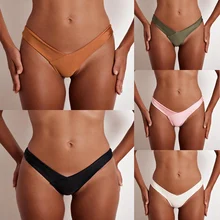 Vertvie, черный v-образный вырез, сексуальный Бразильский бикини, нижняя часть, женский купальник, плавки, танга, микро трусы, трусики, стринги, нижнее белье