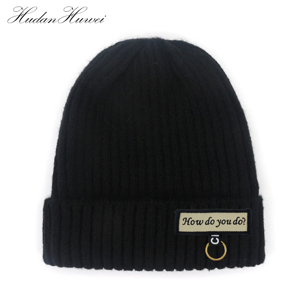 Wool Mens Womens Winter Hats Knit Solid Colour Autumn Thick and Warm Skullies Peas Soft Knitted MXM070 | Аксессуары для одежды