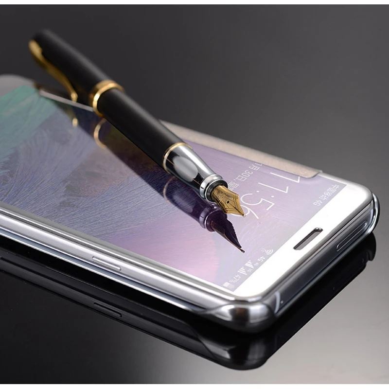 YKSPACE Роскошные зеркальные чехлы из искусственной кожи с откидной крышкой для