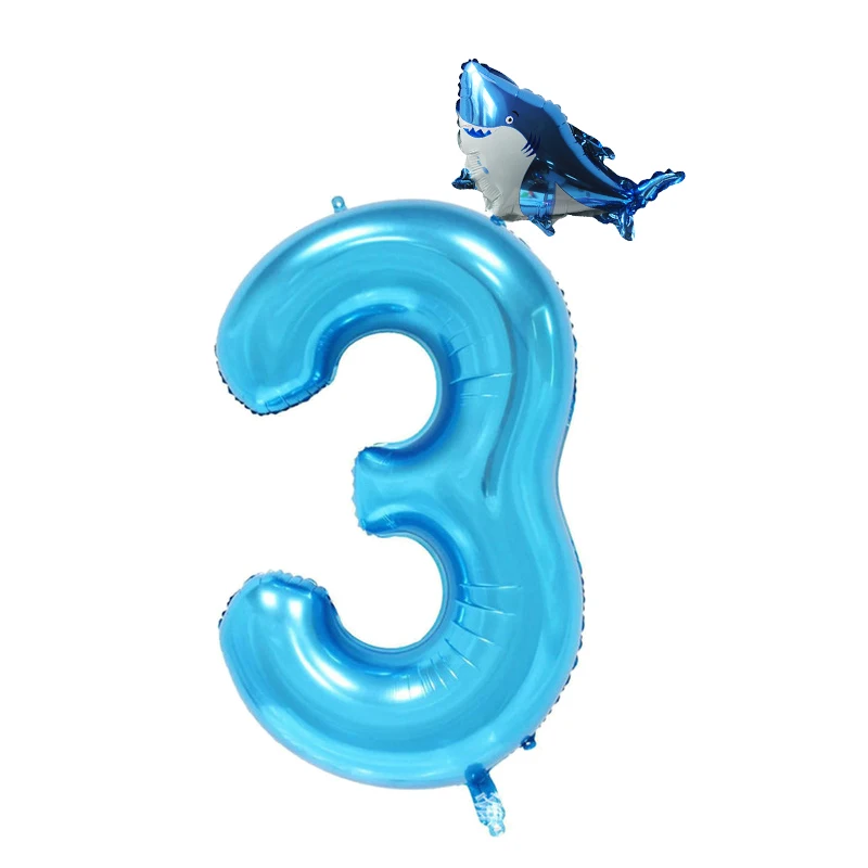 2 шт Мини шара день рождения шары 32 дюймов синий 0-9 фольгированный номер шар детский душ морская тематическая вечеринка на день рождения украшения