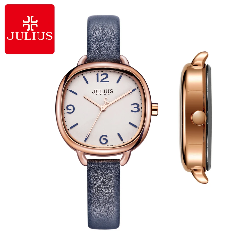 

New Ladies Leather Strap Quartz Analog Waterproof Watch Women's Luxury Quality Original Students Watches Julius Clock Girls Time