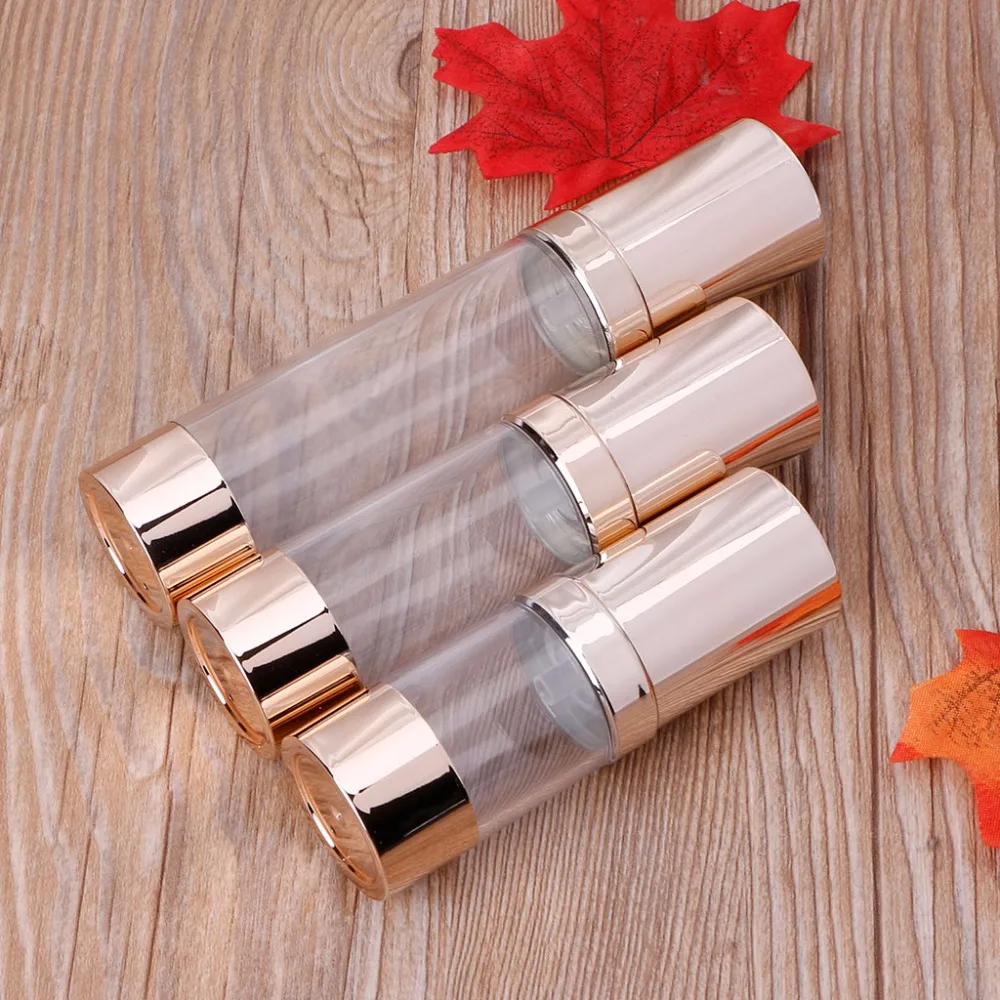 

15/30/50ML Empty Cosmetic Airless Bottle Plastic Treatment Pump Travel Bottles TONG5