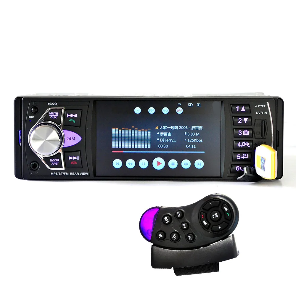 

Car MP5 Player 12V Car Vedio Radio 4 Inch HDTFT Screen Bluetooth/Stereo FM Radio/MP4/MP5/Audio/Video/USB/SD/TFT+Steeri Drop Ship