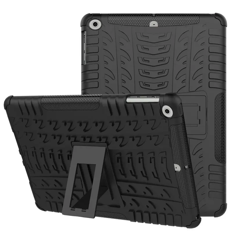 

Tablet Cases for iPad 2018 Case TPU and PC Armor Cover for iPad 2017 9.7 Air Tire Patterned Funda Shockproof+Stylus+PET Film