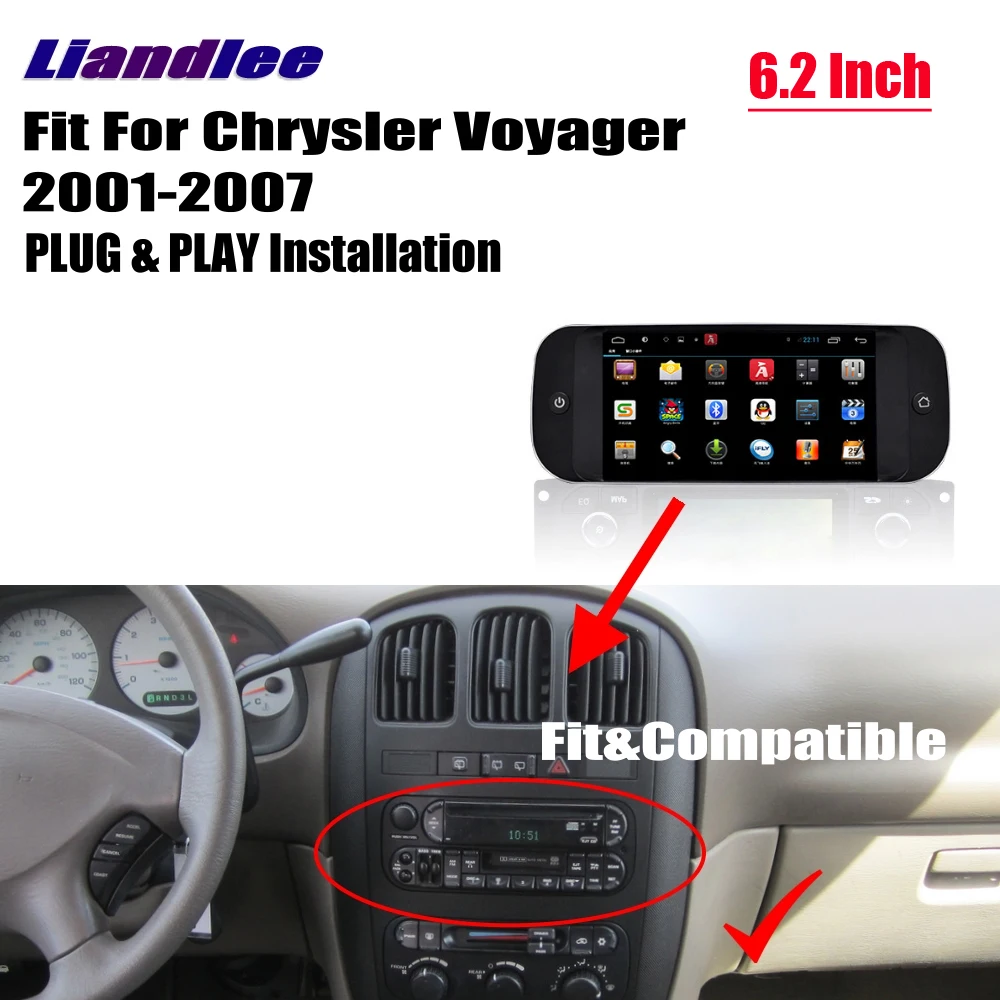 Liandlee Android 7.1UP для Chrysler Voyager 2001~ 2007 Carplay плеер Зеркало Ссылка gps Navi навигация карты камера экран медиа