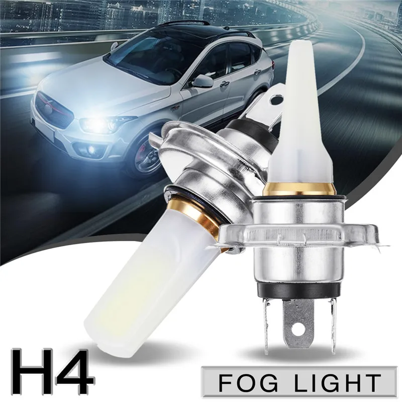 

1Pcs LED Headlight H4 COB Fog light Bulbs for 12V 24V White Car LED light Headlamp