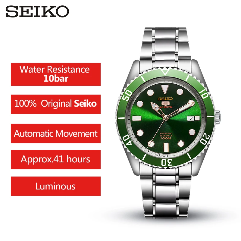 Мужские автоматические механические часы SEIKO 5 100% оригинальные