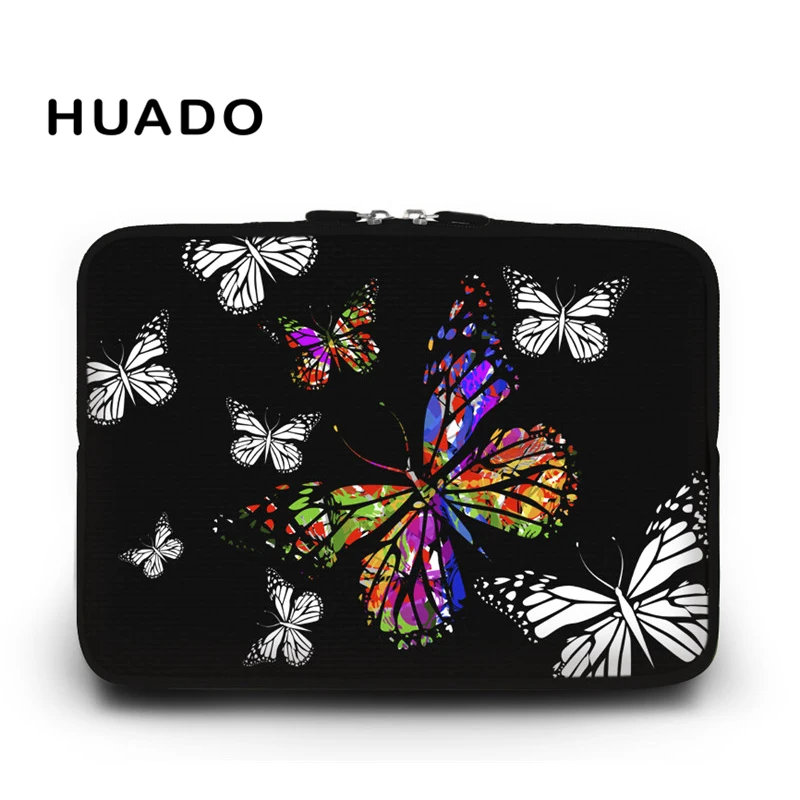 

butterfly pattern 9.7" 12" 13" 14" 15" 17" 17.3"15.4" 13.3"Neoprene Laptop Sleeve Bag Case Notebook Cover Pouch For Dell Hp