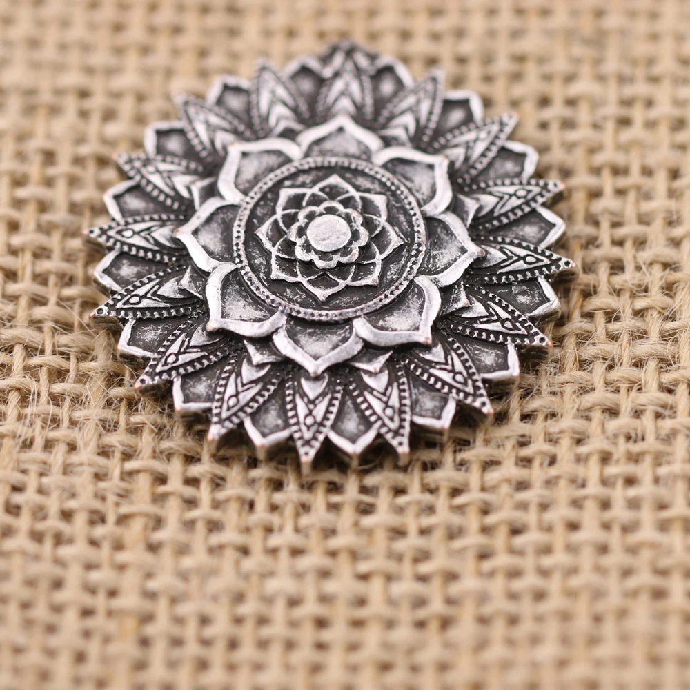 

Lotus Necklace Mandala pendant Necklace Women's Amulet Necklace