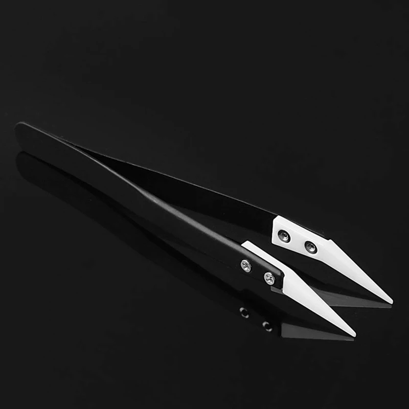 Высокоточные антистатические керамические Tweezers электронная сигарета промышленные керамические пинцеты инструмент с изолированным заостренным