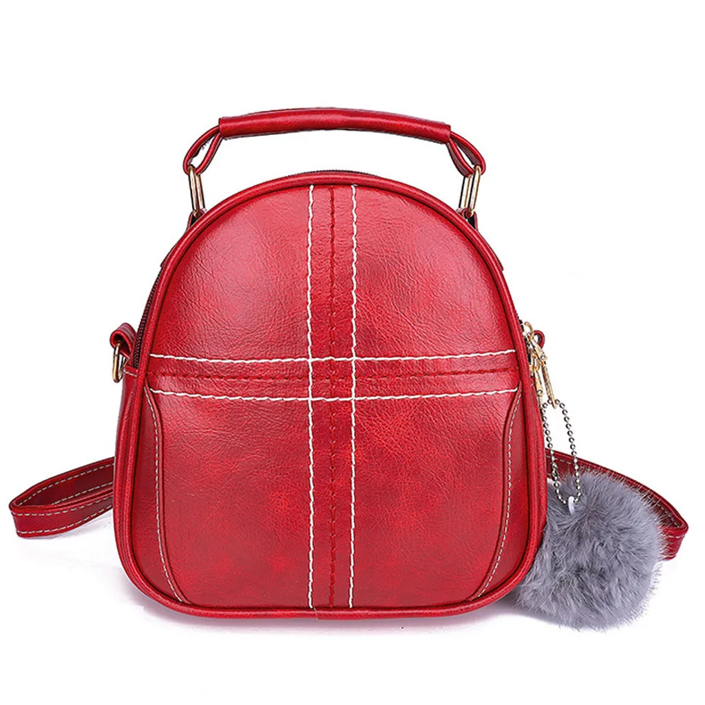 

Fashion Women Solid Color Hairball Crossbody Bag Shoulder Bag Hand Bag Tote Leather Handbag Ladies Hand Bags bolsa feminina