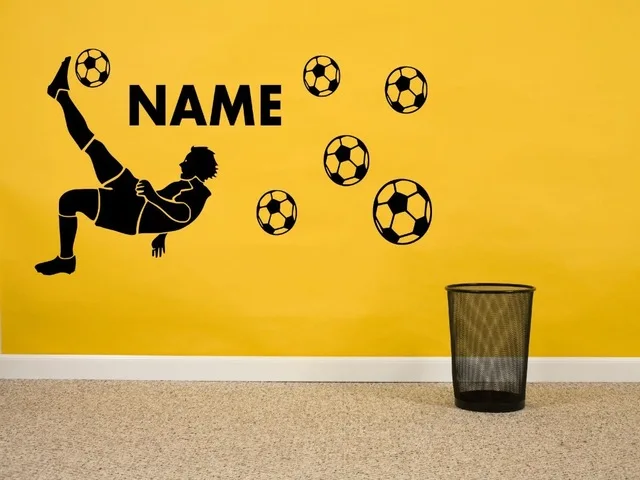 football player pattern vinyl wall decals personalized custom
