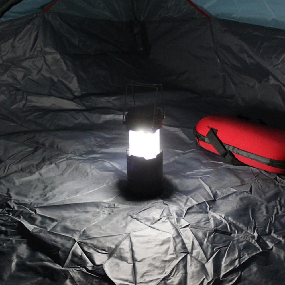 

Camping Lantern LED Solar Powered Rechargeable Folding Portable Retractable Lighting Tool Light Lamp with Handles 2019 Hot New