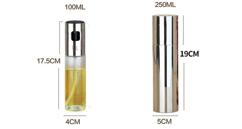 Лидер продаж Стекло оливковое Опрыскивание Нефть бутылки опрыскиватель Нержавеющая сталь растительного масла горшок герметичность капли приправ Кухонные принадлежности Инструменты