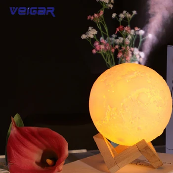 

High Quality 880ML Ultrasonic Air Moon USB Humidifier Aroma Essential Oil Diffuser for Home USB Fogger Mist Maker with LED Lamp