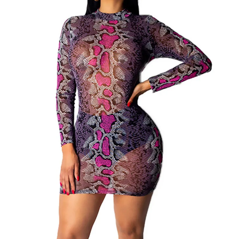 

Женское облегающее платье из спандекса, с длинным рукавом