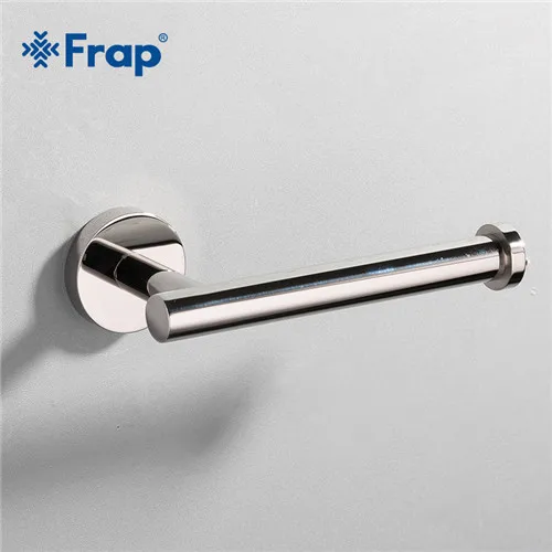 Frap High Quality Stainless Steel Toilet Paper Holder Toilet Roll Holder WC Black Paper Holder Bathroom Accessories Y14003 - Цвет: chrome paper holder