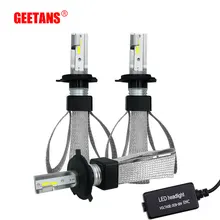 

GEETANS H4 Hi/Lo 2PCS 60W CSP Chip H7 LED H11/H8/H9 9006/HB4 9005/HB3 H1 LED Car Headlight Led light Super Bright For All Car