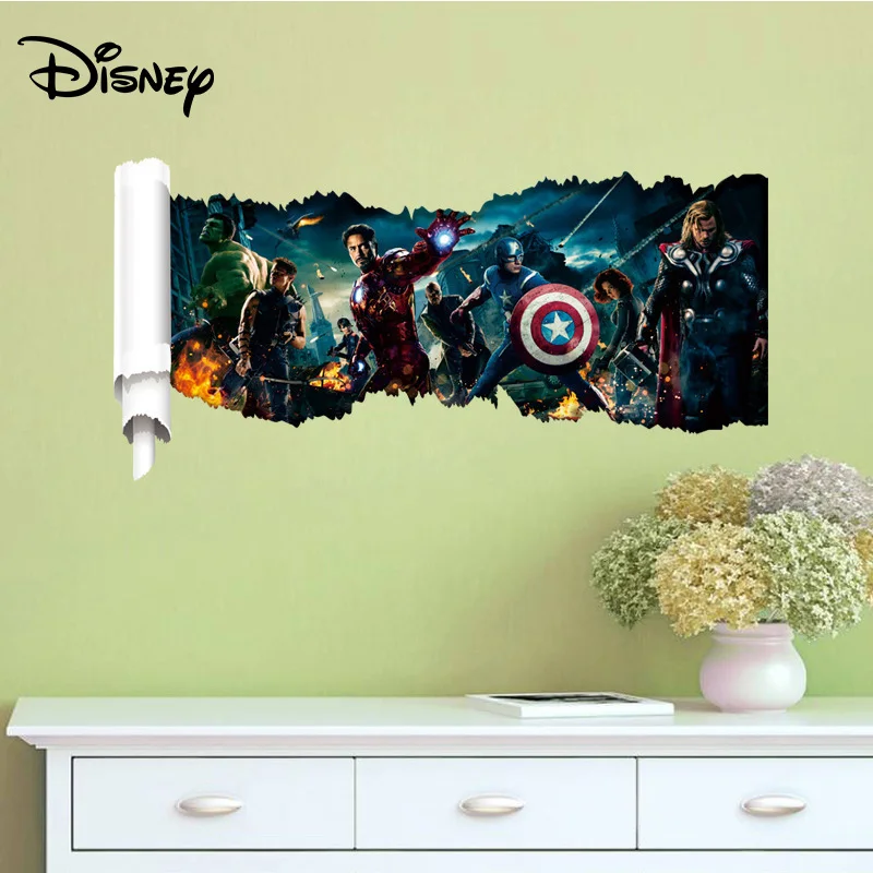 Disney новая наклейка &quotМстители&quot детская комната спальня фон стикер