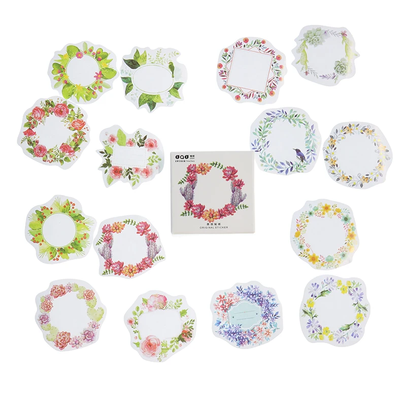 

45pcs / Box Garland Jin Boxed Stickers Mobile Phone Album Notebook Decorative Stickers Children Students Stationery Stickers