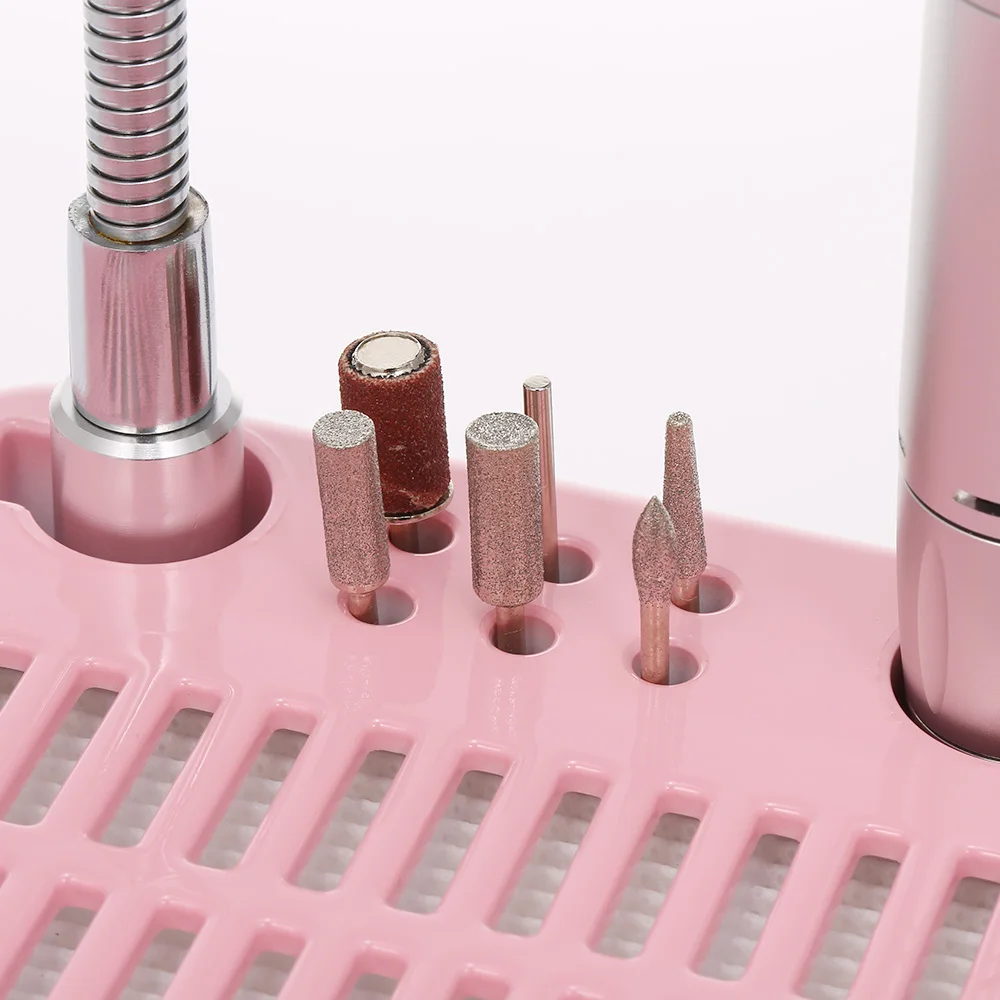 3-in-1 Multifunctional Salon Nail Art Machine 25000rpm Nail Dril Nail Dust Collector LED Desk Lamp with Nail Drill Bits Accessories