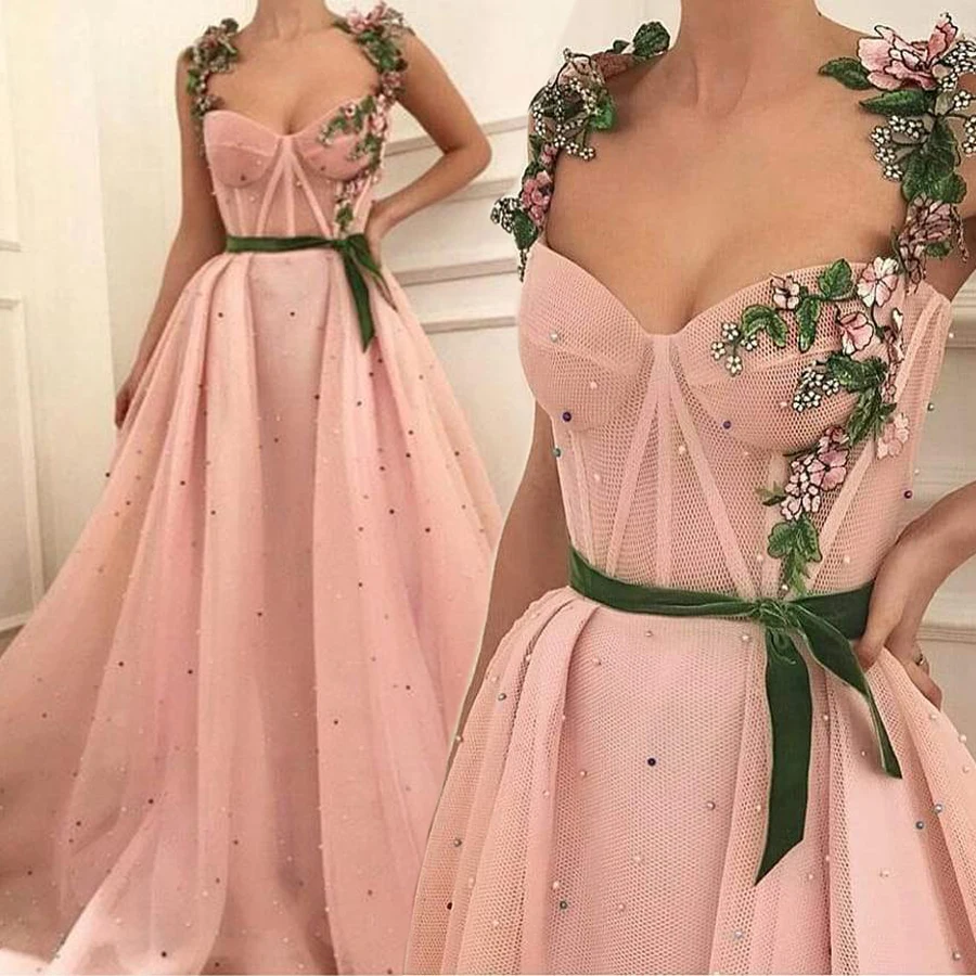 Pink And Green Formal Dress Online ...