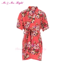 Летние хлопковые халаты с цветочным рисунком для девочек; одежда для вечеринок; Кимоно для маленьких женщин; детская ночная рубашка; повседневная одежда для сна; дышащая одежда