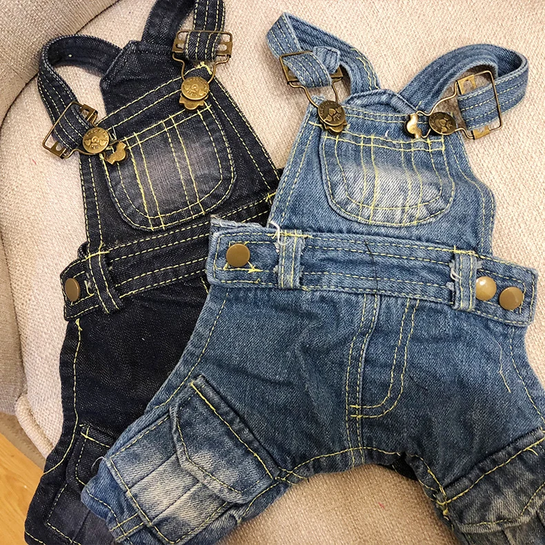 

NEW Denim Chihuahua Jumpsuit for Small Pet Quality Dog Clothes 2 Color XXS XS S M L
