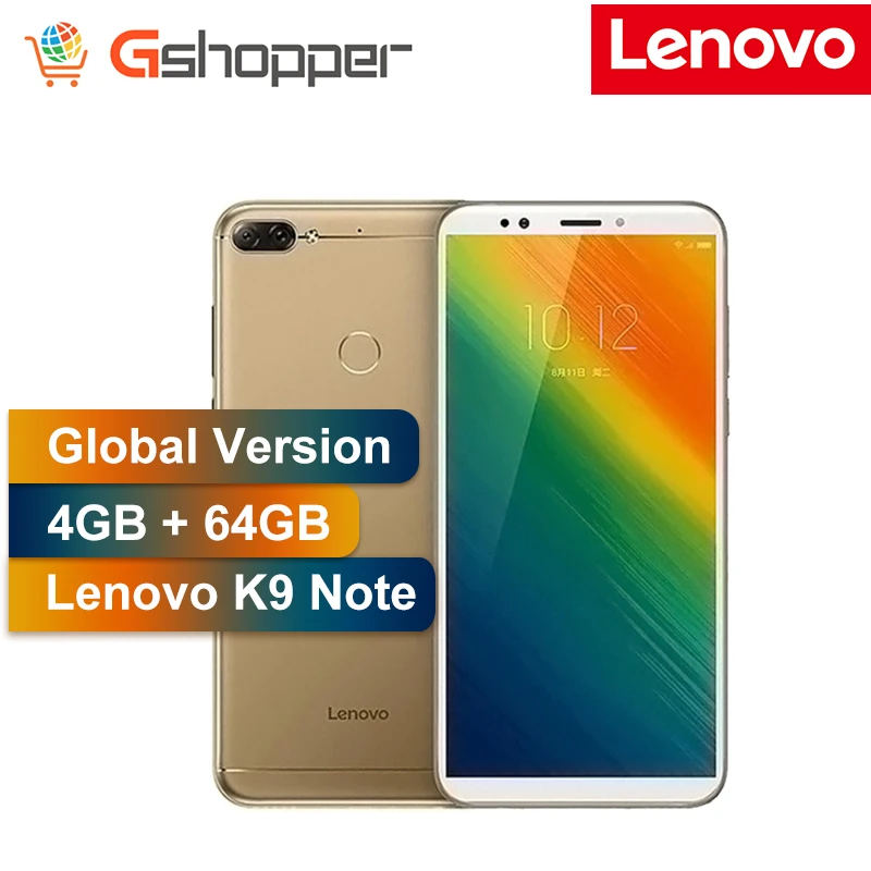 Глобальная прошивка поддержка lenovo K9 Note 4 Гб Оперативная память 64 Гб 18:9, 4G, FDD, LTE, мобильный телефон Snapdragon 450 Octa core Dual тыловая Камера смартфон