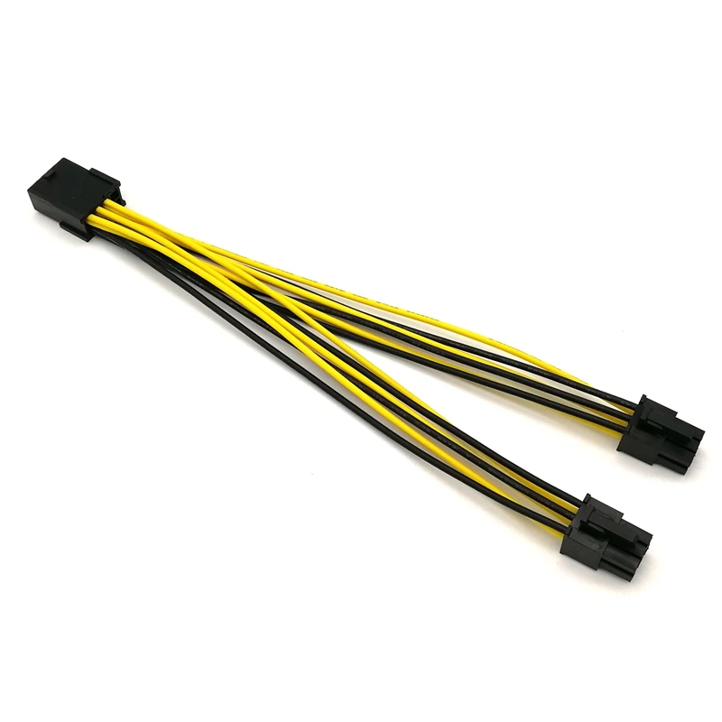 

Высококачественный 8-контактный разъем для процессора PCI-E 6-контактный Штекерный кабель адаптера питания 1007 18awg