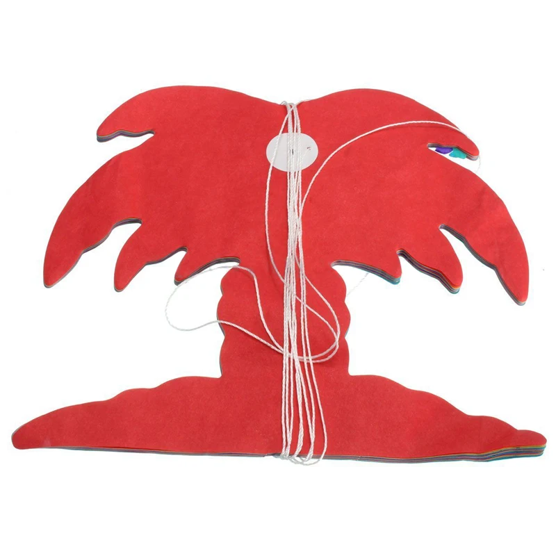 290CM New Palm Tree Garland Bunting Hawallan Event Beach Party Tropical Rainbow Decor