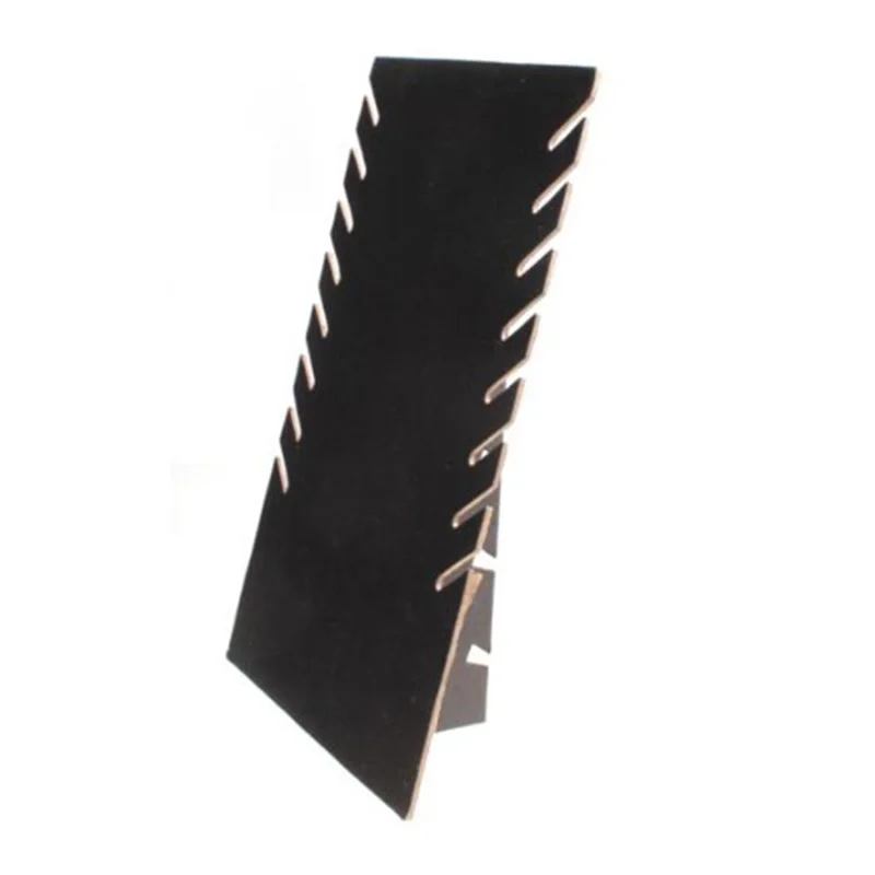 Velvet Earrings Ring Necklace Organizer Ear Studs Jewelry Display Stand Holder Rack Showcase Showcase Rectangle Leather Jewelry Packaging