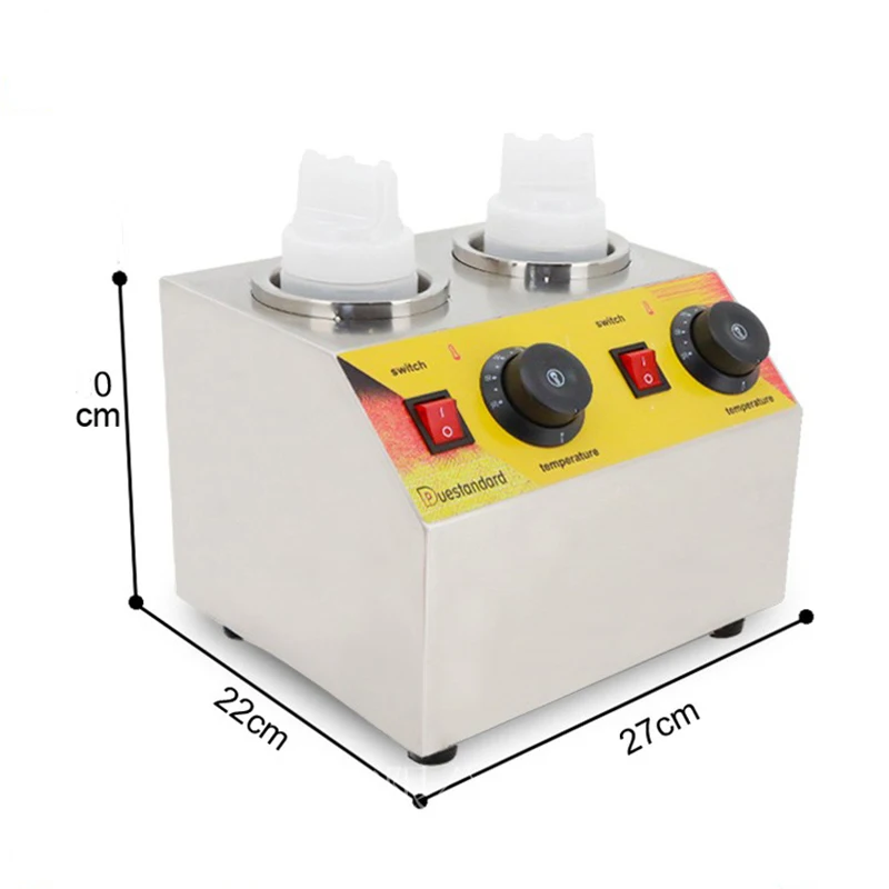 Коммерческий двойной соус бутылка грелка Электрический с сыром пастические бутылки пищевой аппарат для разогрева воска диспенсер для шоколада мелтер