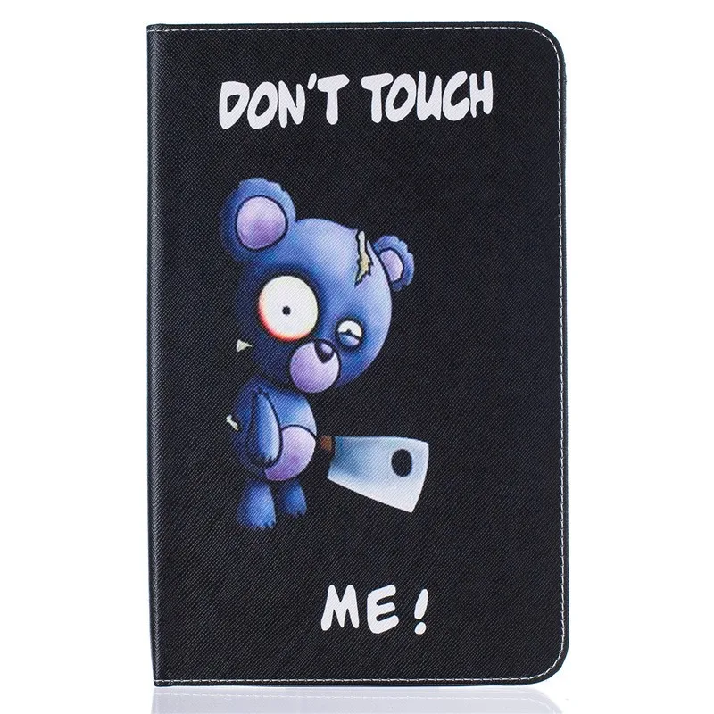 For Samsung Galaxy Tab E 9.6 Case SM-T560 T561 Butterfly Flower Bear Pig Cartoon Wallet  PU Leather Back Silicon Tablet Cover (26)