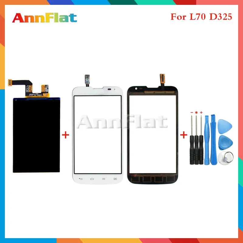 

High Quality 4.5" For LG Optimus L70 D325 Lcd Display Screen + Touch Screen Digitizer Sensor + Tools Free Shipping