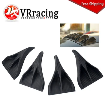 

FREE SHIPPING - 10pcs Car SUV Universal carbon fiber Vortex Generators Roof Shark Fins Spoiler Wing Kit VR-SFB03