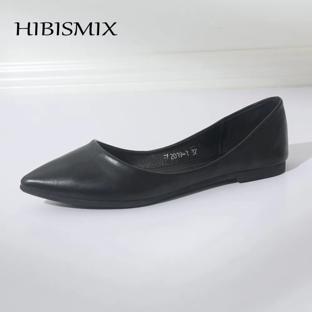 

HIBISMIX Women's Shallow Flats Summer Slip On Ladies Work Flat Shoes Fashion Women Casual Shoes 2050