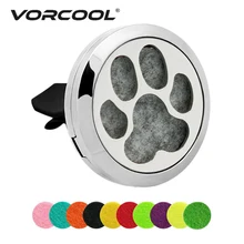 VORCOOL 30 мм диффузор эфирного масла автомобильный вентиляционный зажим ароматерапия освежитель воздуха амулет зажим с 10 цветными подушечки для дозаправки(случайный цвет