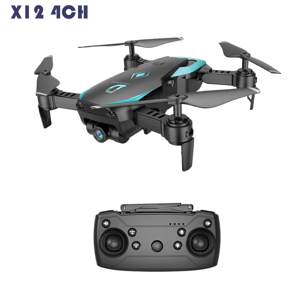 

X12 4CH FPV RC Dron HD Camera RC Quadcopter Wide Angle Wifi Altitude Hold One Key Return Headless Mode 3D Flip Foldable VS X5C